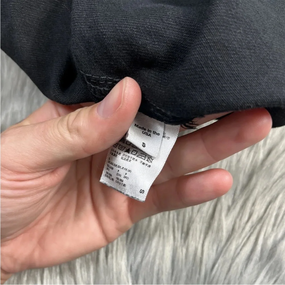 American Apparel Black Denim Mini Flare Skirt - Picture 6 of 8